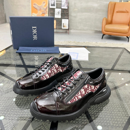 CD COMBAT DERBY SHOE WINE POLISHED CALFSKIN