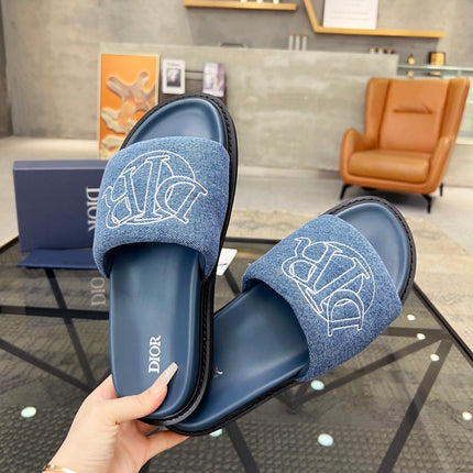 CD AQUA SLIDE SANDAL BLUE DENIM