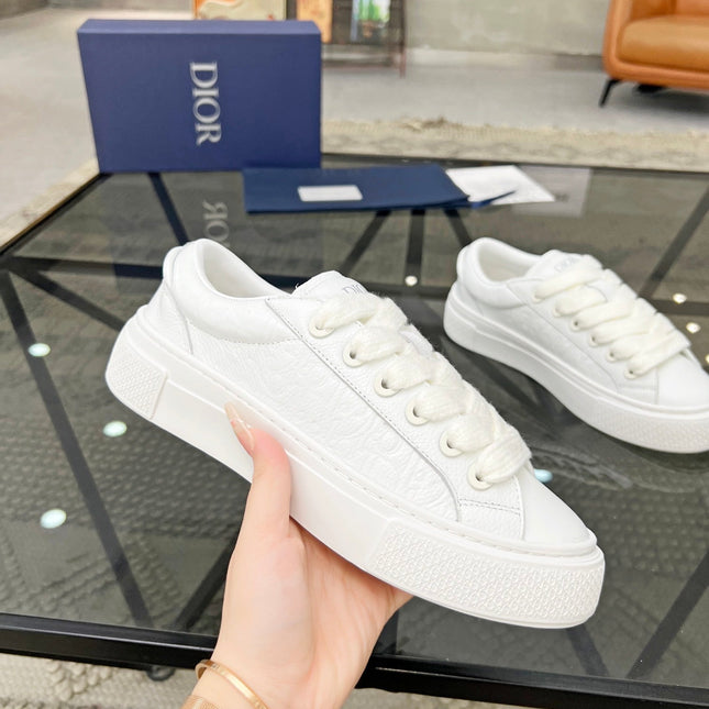 CD B33 SNEAKER WHITE EMBOSSED CALFSKIN