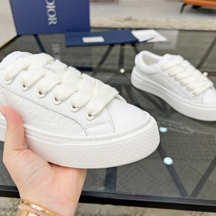 CD B33 SNEAKER WHITE EMBOSSED CALFSKIN