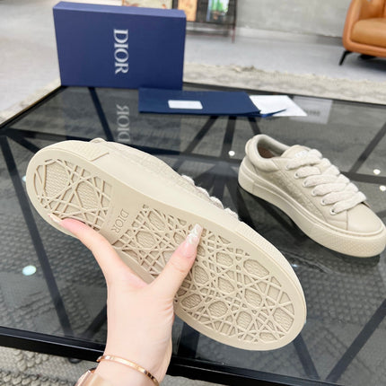 CD B33 SNEAKER BEIGE EMBOSSED CALFSKIN