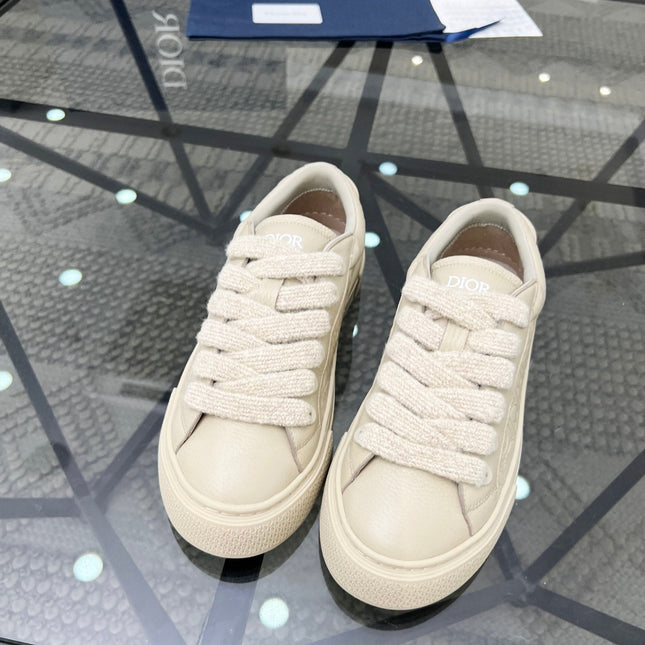 CD B33 SNEAKER BEIGE EMBOSSED CALFSKIN