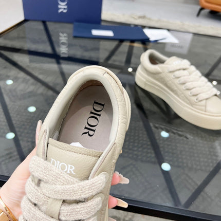 CD B33 SNEAKER BEIGE EMBOSSED CALFSKIN