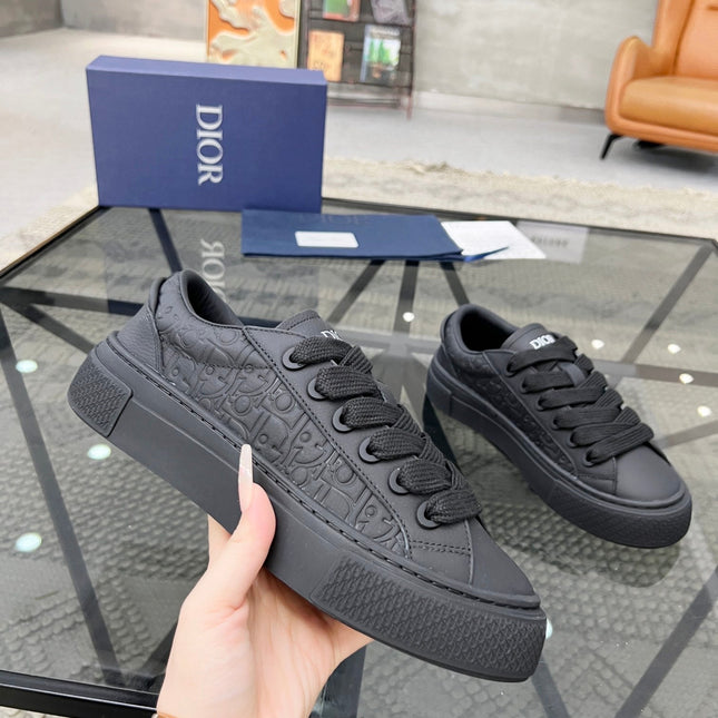 CD B33 SNEAKER BLACK EMBOSSED CALFSKIN