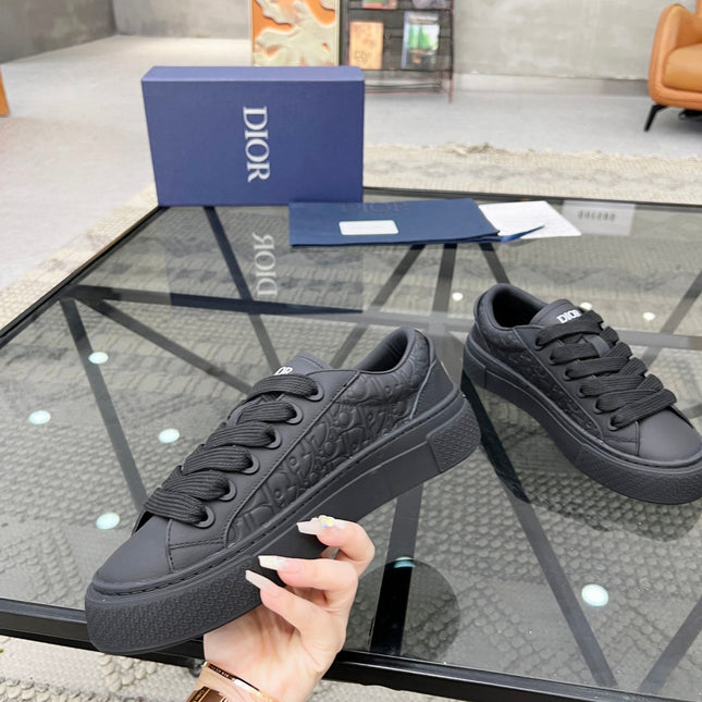 CD B33 SNEAKER BLACK EMBOSSED CALFSKIN