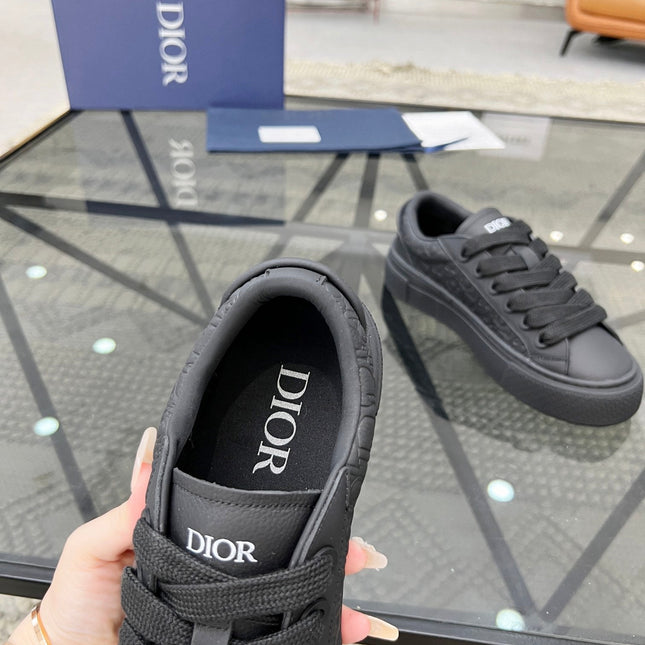 CD B33 SNEAKER BLACK EMBOSSED CALFSKIN
