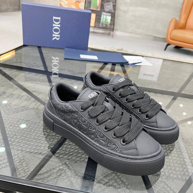 CD B33 SNEAKER BLACK EMBOSSED CALFSKIN