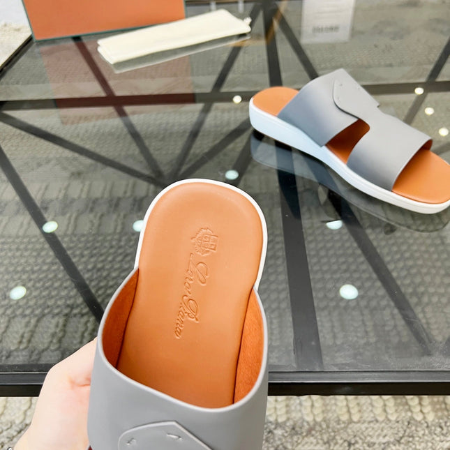 LP CROSSOVER SLIPPERS LIGHT GRAY CALFSKIN