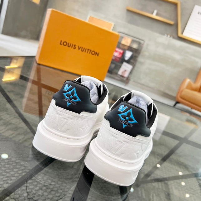 BEVERLY HILLS TRAINERS WHITE MIX BLACK CALFSKIN AND MESH FABRIC
