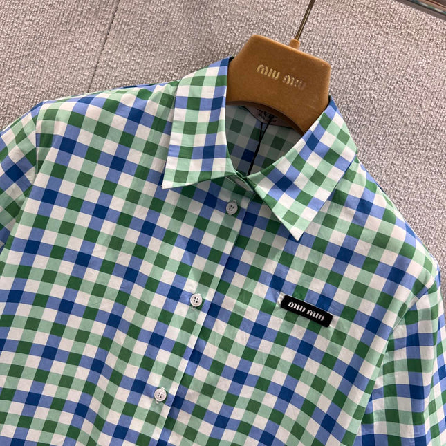 MIUMIU PLAID SHIRT 268890