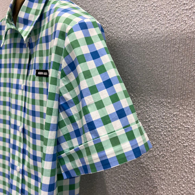 MIUMIU PLAID SHIRT 268890