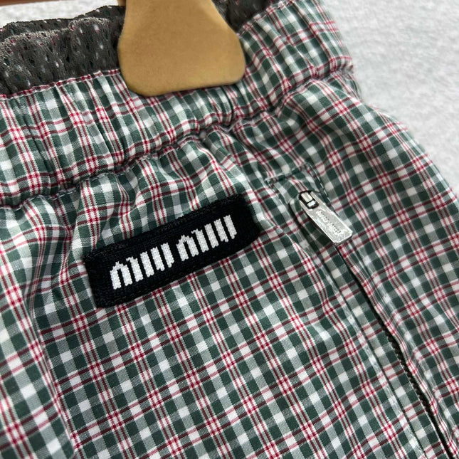 MIUMIU PLAID SHORTS 268898