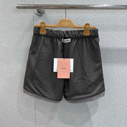 MIUMIU PLAID SHORTS 268898