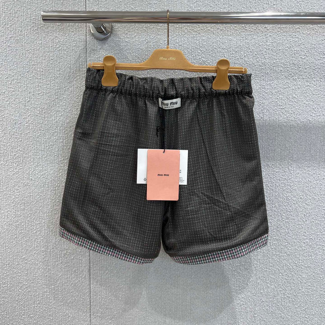 MIUMIU PLAID SHORTS 268898