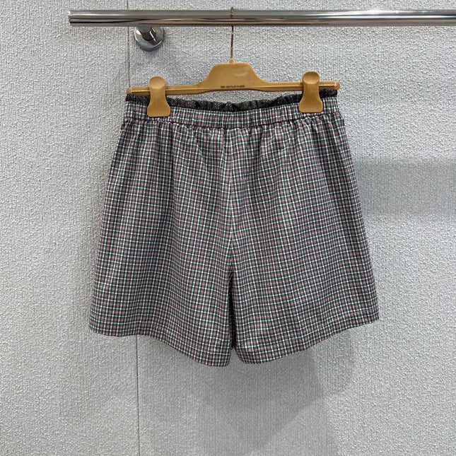MIUMIU PLAID SHORTS 268898