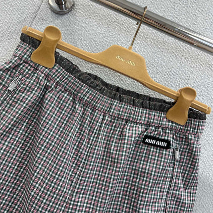 MIUMIU PLAID SHORTS 268898