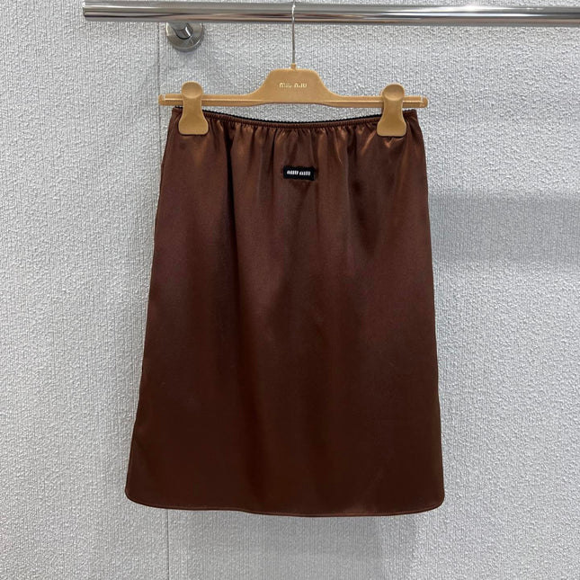 MIUMIU SATIN SKIRT 268884
