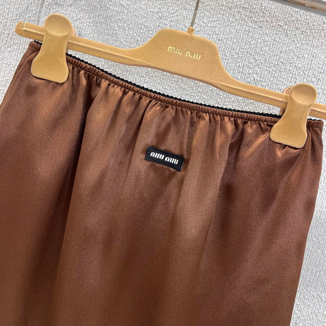 MIUMIU SATIN SKIRT 268884