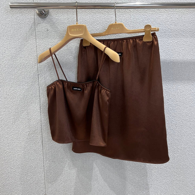 MIUMIU SATIN SKIRT 268884