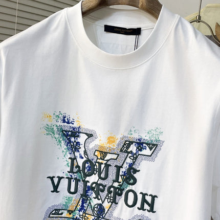 LV T-SHIRT WHITE MIX COLORFUL COTTON 239605