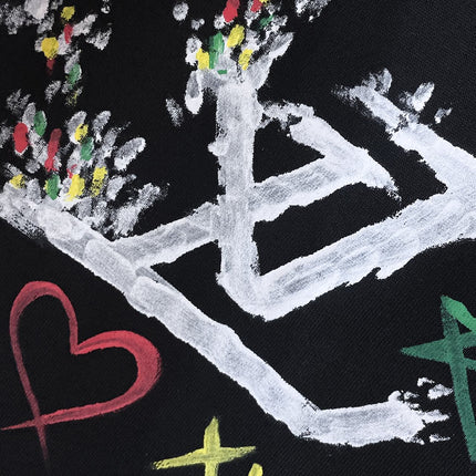 LV T-SHIRT BLACK MIX COLORFUL COTTON 239607