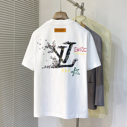 LV T-SHIRT WHITE MIX COLORFUL COTTON 239606