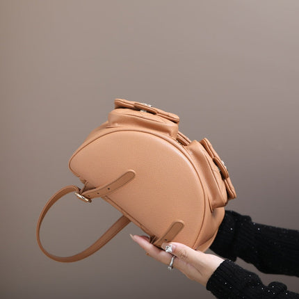 CHANEL 25S BACKPACK 21 CM IN LIGHT BROWN LAMBSKIN