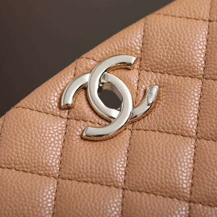 CHANEL 25S BACKPACK 21 CM IN LIGHT BROWN LAMBSKIN
