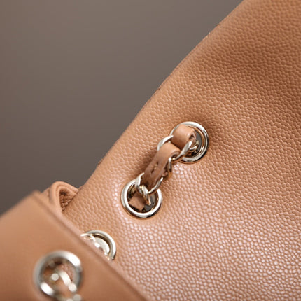 CHANEL 25S BACKPACK 21 CM IN LIGHT BROWN LAMBSKIN