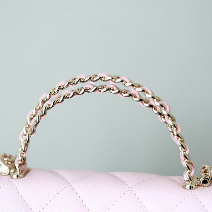 CHANEL 25S KELLY IN PASTEL PINK LAMBSKIN WITH GOLD HARDWARE