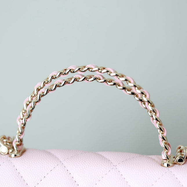 CHANEL 25S KELLY IN PASTEL PINK LAMBSKIN WITH GOLD HARDWARE