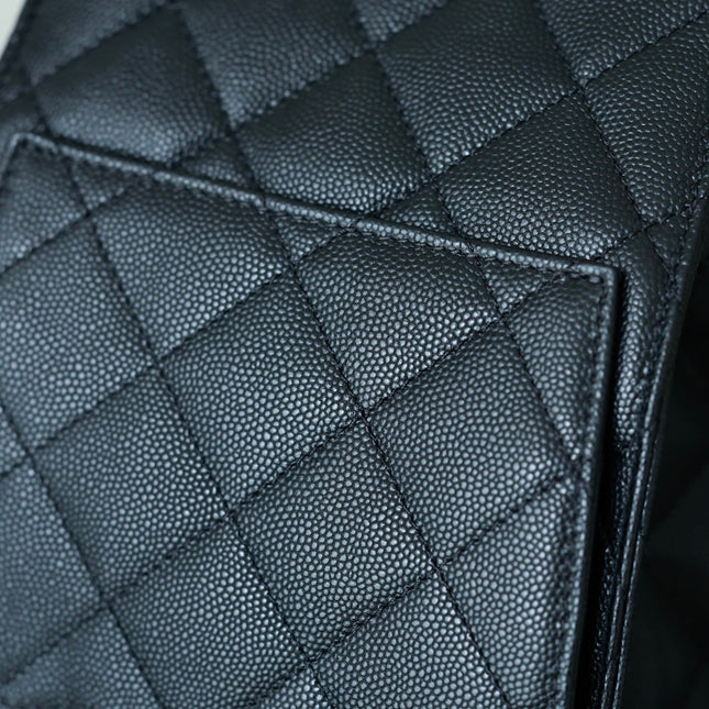 CHANEL 25S HOBO BAG 40 CM IN BLACK LAMBSKIN WITH GOLD HARDWARE