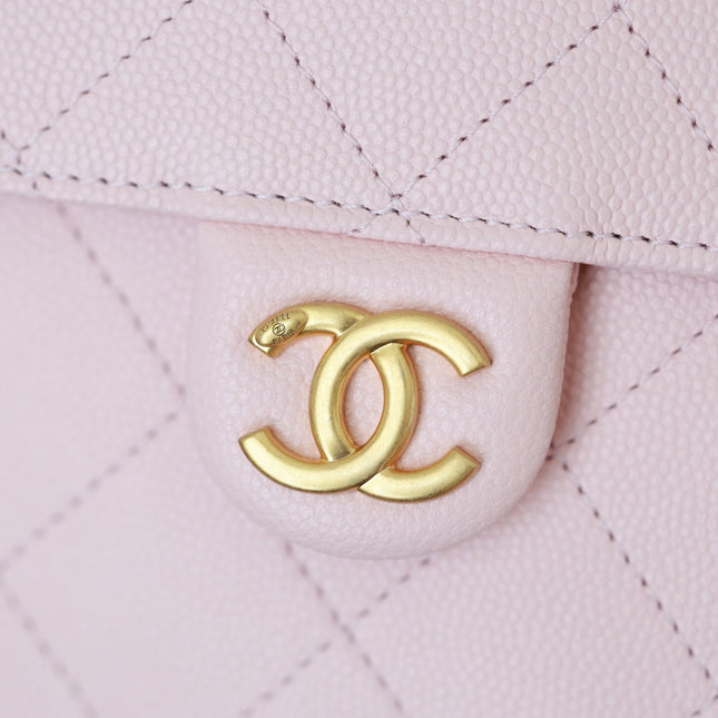 CHANEL 25S HOBO BAG 30 CM IN LIGHT PINK LAMBSKIN WITH GOLD HARDWARE