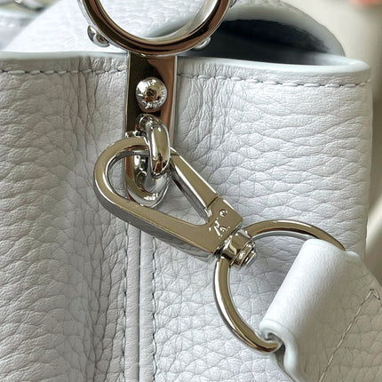 CAPUCINES MINI 21 IN CHROME GRAY TAURILLON SILVER HARDWARE