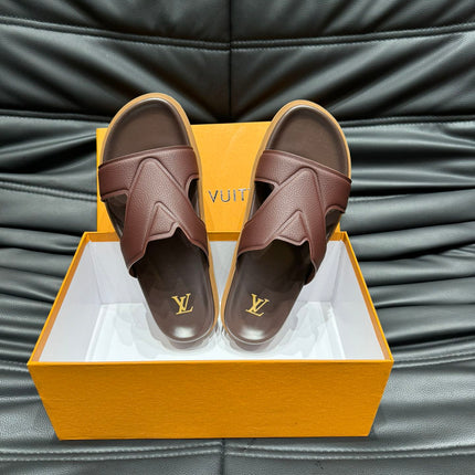 LV OASIS MULE IN CHOCOLATE BROWN CALFSKIN