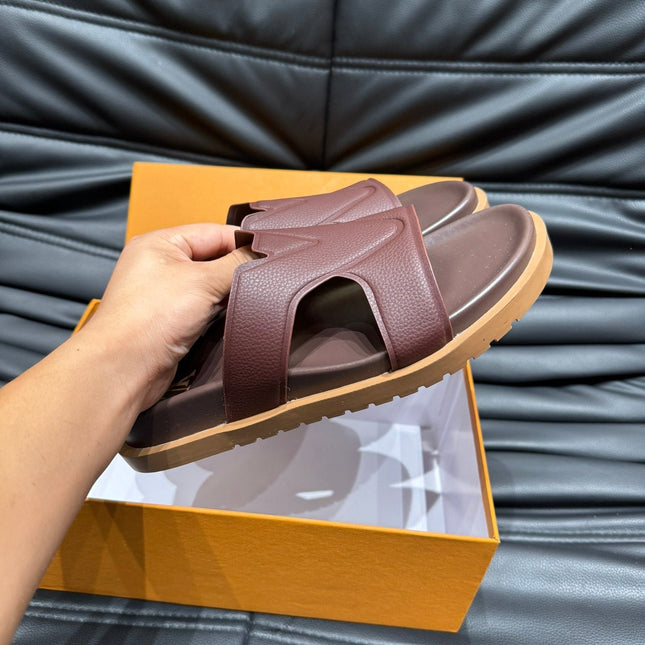 LV OASIS MULE IN CHOCOLATE BROWN CALFSKIN