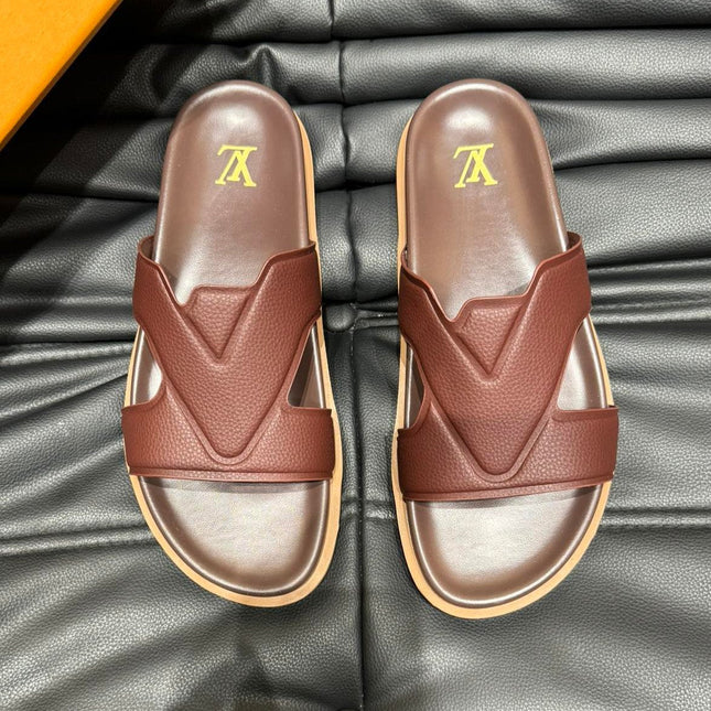 LV OASIS MULE IN CHOCOLATE BROWN CALFSKIN