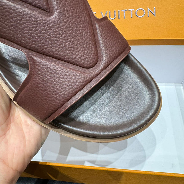LV OASIS MULE IN CHOCOLATE BROWN CALFSKIN