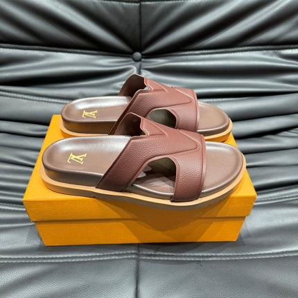 LV OASIS MULE IN CHOCOLATE BROWN CALFSKIN