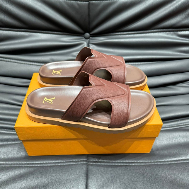 LV OASIS MULE IN CHOCOLATE BROWN CALFSKIN