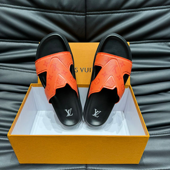 LV OASIS MULE IN CARROT ORANGE MONOGRAM CALFSKIN