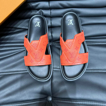 LV OASIS MULE IN CARROT ORANGE MONOGRAM CALFSKIN