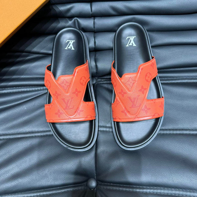 LV OASIS MULE IN CARROT ORANGE MONOGRAM CALFSKIN