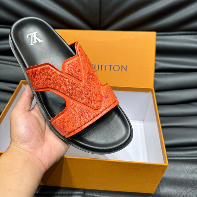 LV OASIS MULE IN CARROT ORANGE MONOGRAM CALFSKIN