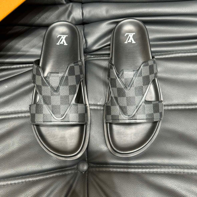 LV OASIS MULE IN BLACK DAMIER CALFSKIN