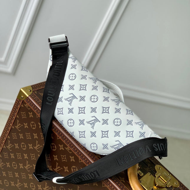 RUSH BUMBAG 30 IN WHITE MONOGRAM SHADOW CALFSKIN