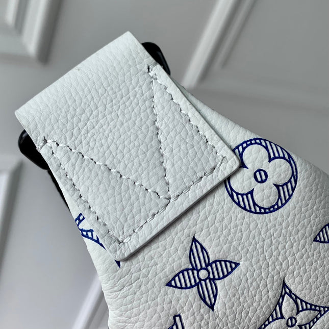RUSH BUMBAG 30 IN WHITE MONOGRAM SHADOW CALFSKIN