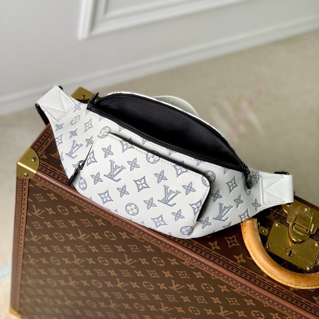 RUSH BUMBAG 30 IN WHITE MONOGRAM SHADOW CALFSKIN