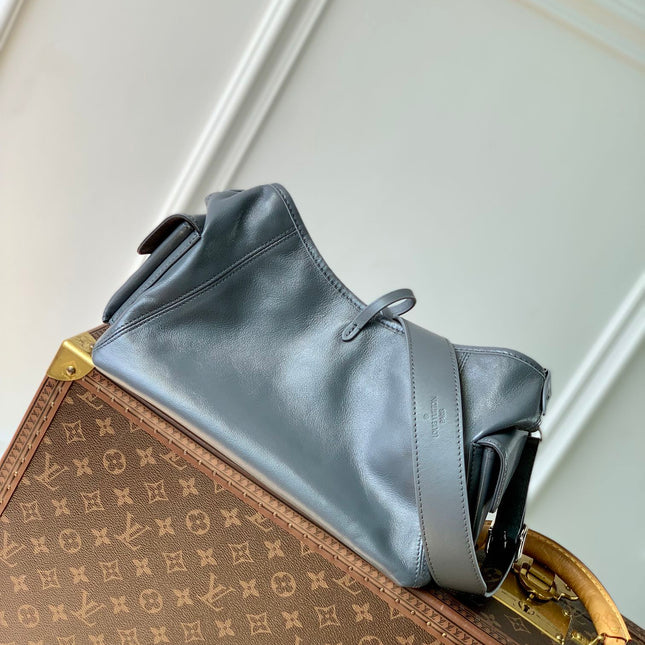 CARRYALL CARGO VIBE PM 33.5 IN GREY LAMBSKIN BROWN MONOGRAM TAG