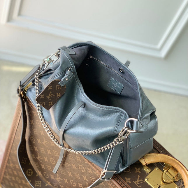 CARRYALL CARGO VIBE PM 33.5 IN GREY LAMBSKIN BROWN MONOGRAM TAG